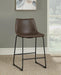 Michelle Armless Counter Height Stools Two-tone Brown and Black (Set of 2) - National Warehouse Furniture (Buffalo, NY)