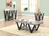 Stevens V-shaped Coffee Table Black and Antique Grey - National Warehouse Furniture (Buffalo, NY)
