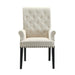 Alana Tufted Back Upholstered Arm Chair Beige - National Warehouse Furniture (Buffalo, NY)