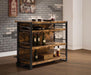Renaldi Bar Unit with Stemware Rack Antique Nutmeg - National Warehouse Furniture (Buffalo, NY)