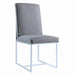 Mackinnon Upholstered Side Chairs Grey and Chrome (Set of 2) - National Warehouse Furniture (Buffalo, NY)