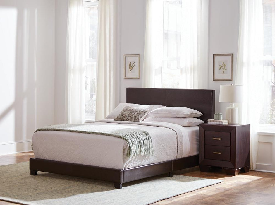 Dorian Upholstered California King, E.King, & Queen Bed Black, Brown, & Grey - National Warehouse Furniture (Buffalo, NY)