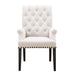Alana Upholstered Arm Chair Beige and Smokey Black - National Warehouse Furniture (Buffalo, NY)