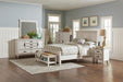 Franco Eastern King & Queen Panel Bed Antique White & Oak - National Warehouse Furniture (Buffalo, NY)