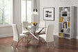Beckham Round Dining Table Chrome and Clear - National Warehouse Furniture (Buffalo, NY)