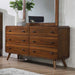 Robyn 6-drawer Dresser Dark Walnut - National Warehouse Furniture (Buffalo, NY)