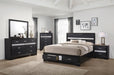 Miranda California King. E.King, & Queen 2-drawer Storage Bed Black & White - National Warehouse Furniture (Buffalo, NY)