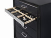Miranda 5-drawer Chest Black and Rhinestone - National Warehouse Furniture (Buffalo, NY)