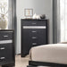 Miranda 5-drawer Chest Black and Rhinestone - National Warehouse Furniture (Buffalo, NY)
