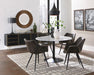 Bartole Round Dining Table White and Matte Black - National Warehouse Furniture (Buffalo, NY)