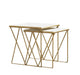 Bette 2-piece Nesting Table Set White and Gold - National Warehouse Furniture (Buffalo, NY)