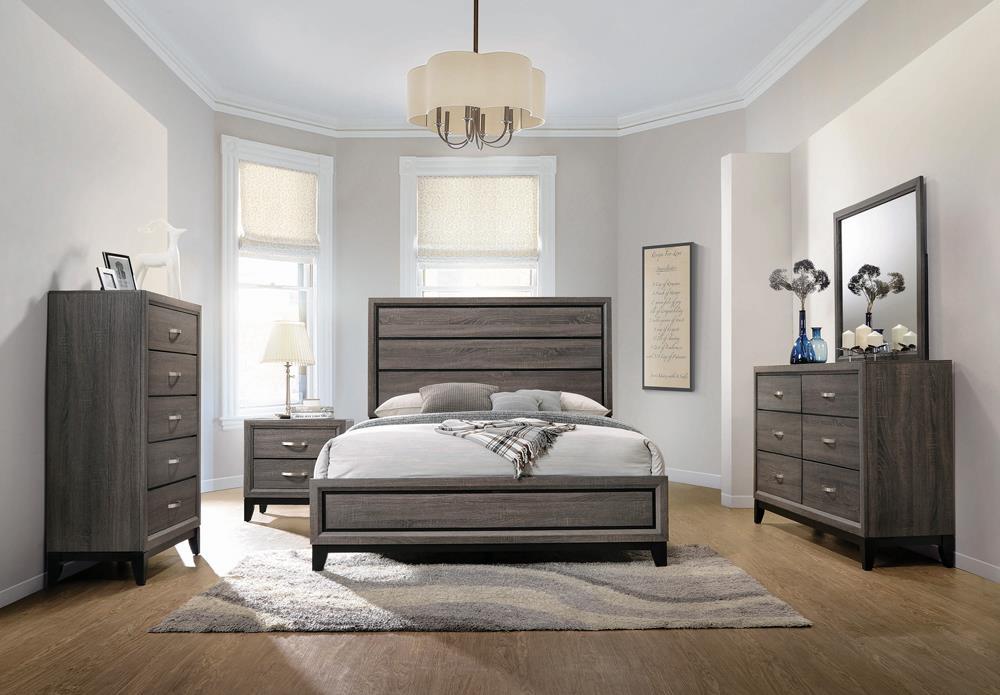 Watson Eastern King & Queen Bed Grey Oak and Black - National Warehouse Furniture (Buffalo, NY)