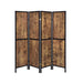 Deepika 4-panel Folding Screen Antique Nutmeg and Black - National Warehouse Furniture (Buffalo, NY)