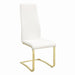 Montclair Side Chairs White and Rustic Brass (Set of 4) - National Warehouse Furniture (Buffalo, NY)