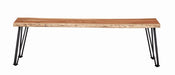 Sherman Bench Natural Acacia and Matte Black - National Warehouse Furniture (Buffalo, NY)