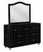 Deanna Button Tufted Dresser Mirror Black - National Warehouse Furniture (Buffalo, NY)