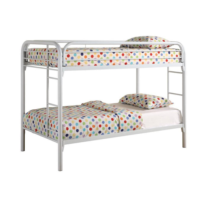 Morgan Twin Over Twin Bunk Bed Black & White - National Warehouse Furniture (Buffalo, NY)