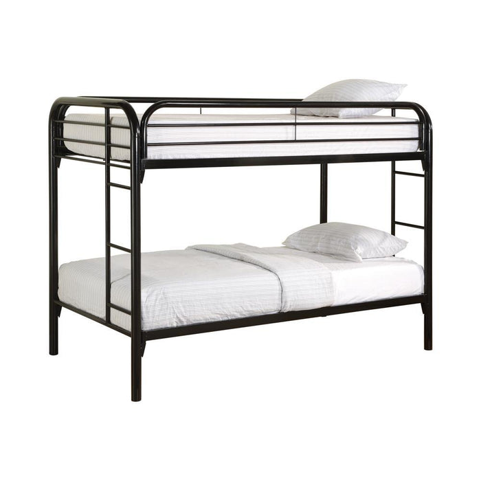 Morgan Twin Over Twin Bunk Bed Black & White - National Warehouse Furniture (Buffalo, NY)