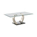 Pruitt Glass Top Coffee Table Clear and Satin - National Warehouse Furniture (Buffalo, NY)