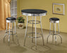 Theodore Round Bar Table Black and Chrome - National Warehouse Furniture (Buffalo, NY)