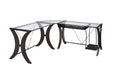 Monterey 3-piece L-shaped Computer Desk Set Cappuccino - National Warehouse Furniture (Buffalo, NY)