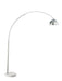 Krester Arched Floor Lamp Brushed Steel and Chrome - National Warehouse Furniture (Buffalo, NY)