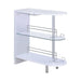 Adolfo 3-tier Bar Table Glossy White and Clear - National Warehouse Furniture (Buffalo, NY)
