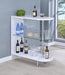 Adolfo 3-tier Bar Table Glossy White and Clear - National Warehouse Furniture (Buffalo, NY)