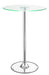 Thea LED Bar Table Chrome and Clear - National Warehouse Furniture (Buffalo, NY)