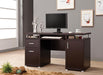 Tracy 2-drawer Computer Desk Cappuccino - National Warehouse Furniture (Buffalo, NY)