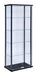 Delphinium 5-shelf Glass Curio Cabinet Black and Clear - National Warehouse Furniture (Buffalo, NY)