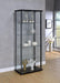 Delphinium 5-shelf Glass Curio Cabinet Black and Clear - National Warehouse Furniture (Buffalo, NY)
