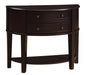 Diane 2-drawer Demilune Shape Console Table Cappuccino - National Warehouse Furniture (Buffalo, NY)