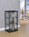 Cyclamen 3-shelf Glass Curio Cabinet Black and Clear - National Warehouse Furniture (Buffalo, NY)