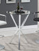 Denali Round Glass Top Bar Table Chrome - National Warehouse Furniture (Buffalo, NY)