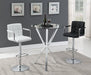 Denali Round Glass Top Bar Table Chrome - National Warehouse Furniture (Buffalo, NY)