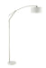 Moniz Adjustable Arched Arm Floor Lamp Chrome and White - National Warehouse Furniture (Buffalo, NY)