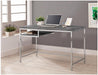Kravitz Rectangular Writing Desk Weathered Grey and Chrome - National Warehouse Furniture (Buffalo, NY)