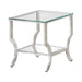 Saide Square End Table with Mirrored Shelf Chrome - National Warehouse Furniture (Buffalo, NY)