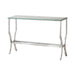 Saide Rectangular Sofa Table with Mirrored Shelf Chrome - National Warehouse Furniture (Buffalo, NY)