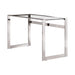 Hartford Glass Top Writing Desk Chrome - National Warehouse Furniture (Buffalo, NY)