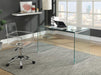 Ripley Glass Writing Desk Clear - National Warehouse Furniture (Buffalo, NY)