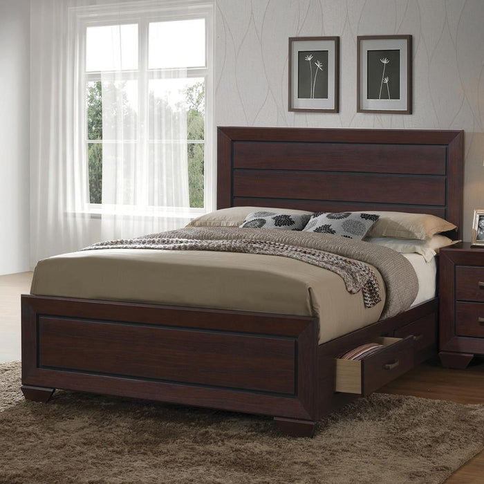 Kauffman California King, Eastren King, & Queen Panel Bed Dark Cocoa - National Warehouse Furniture (Buffalo, NY)