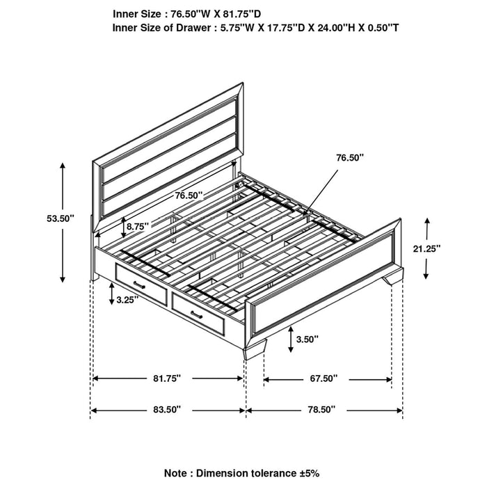 Kauffman California King, Eastren King, & Queen Panel Bed Dark Cocoa - National Warehouse Furniture (Buffalo, NY)
