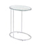 Kyle Oval Snack Table Chrome and Clear - National Warehouse Furniture (Buffalo, NY)