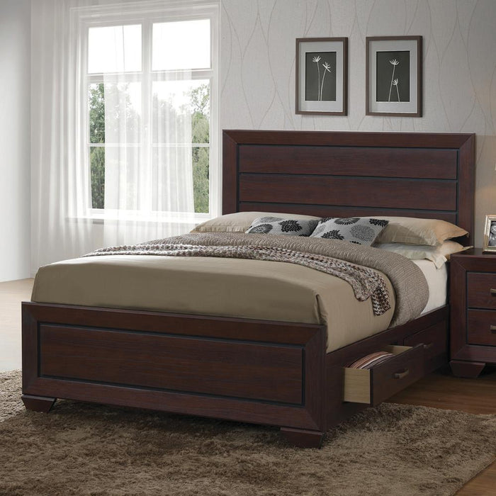 Kauffman California King, Eastren King, & Queen Panel Bed Dark Cocoa - National Warehouse Furniture (Buffalo, NY)