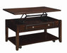 Bradford Rectangular Lift Top Coffee Table Walnut - National Warehouse Furniture (Buffalo, NY)