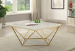Elana Rectangle 2-shelf Coffee Table Glossy White - National Warehouse Furniture (Buffalo, NY)