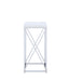Edmund Accent Table with X-cross Glossy White and Chrome - National Warehouse Furniture (Buffalo, NY)
