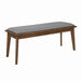 Alfredo Upholstered Dining Bench Grey and Natural Walnut - National Warehouse Furniture (Buffalo, NY)